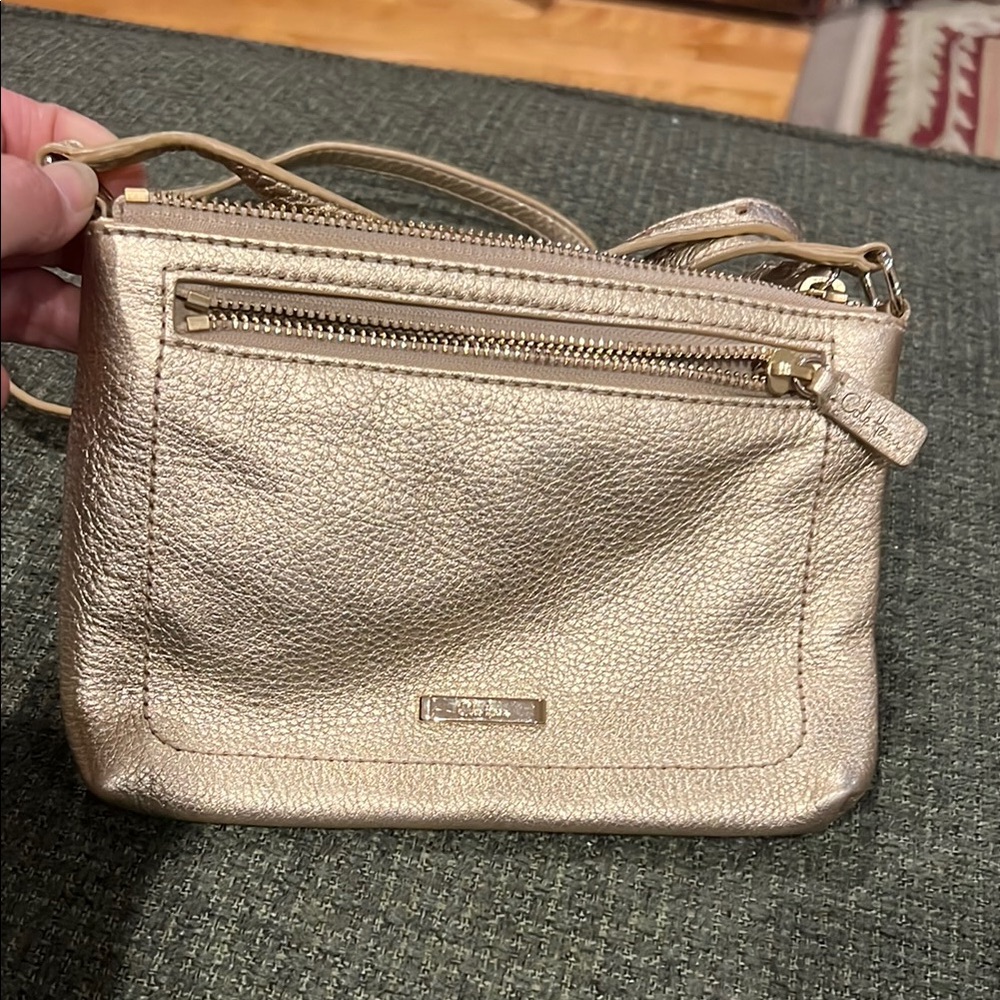 Cole Haan Metallic Gold Crossbody Bag